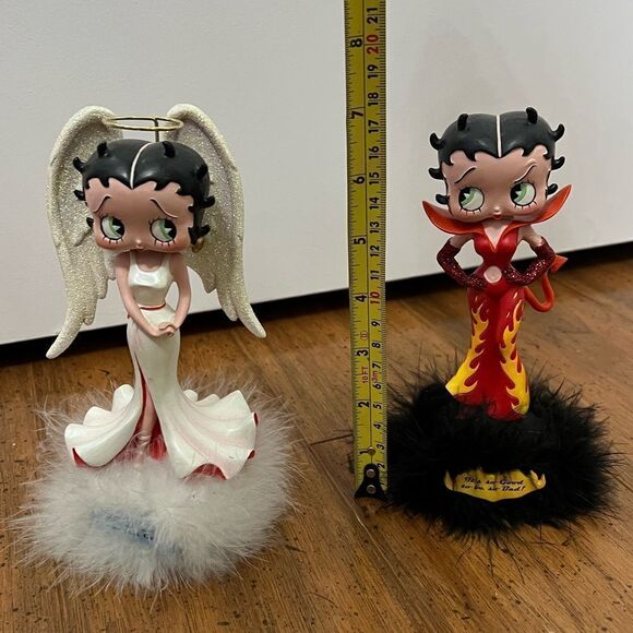 Betty boop angel and devil bobble heads figurine statue - Picture 6 of 11